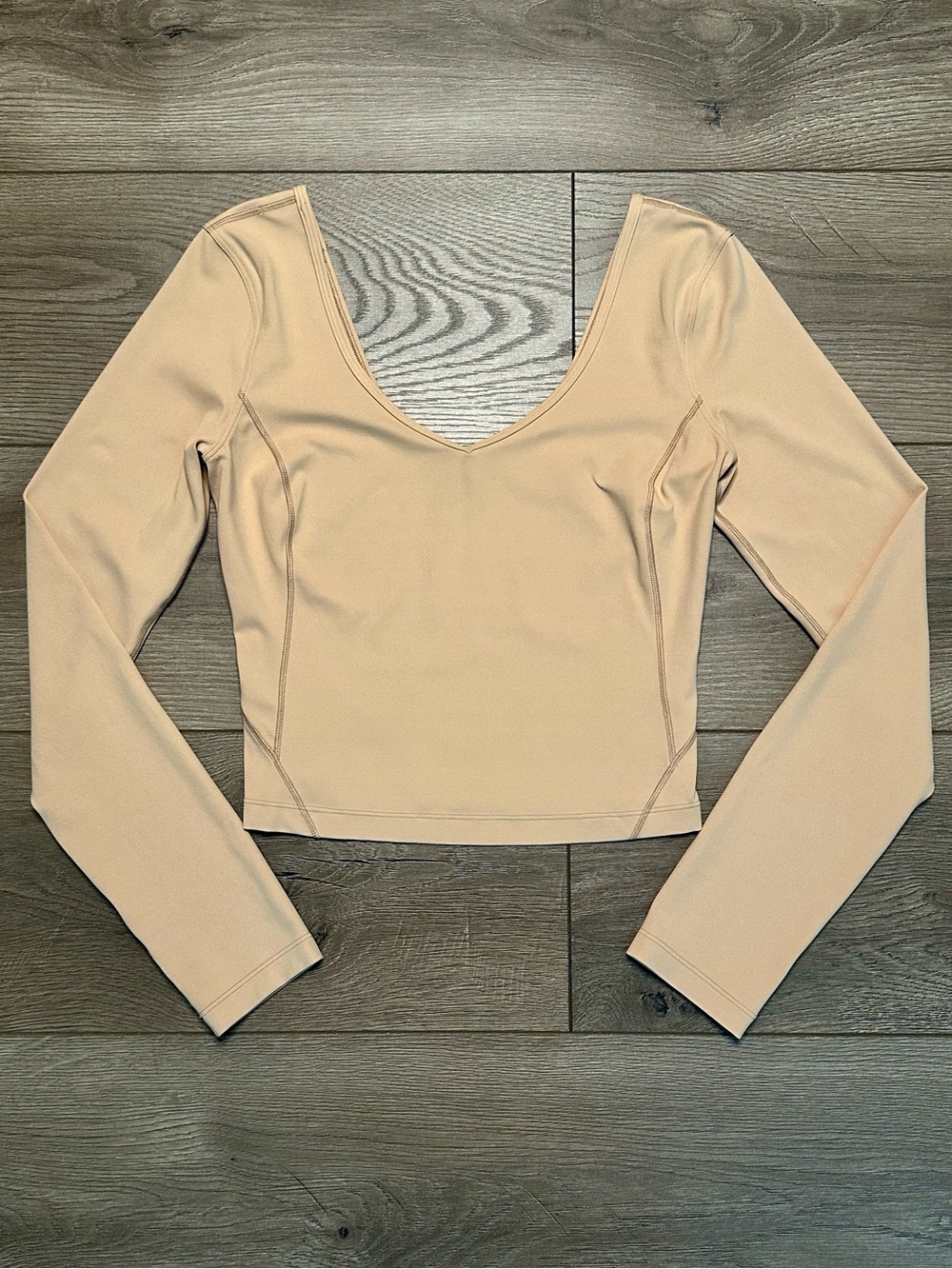 Lululemon Align Long Sleeve Crop Shirt Tan Size Size 4